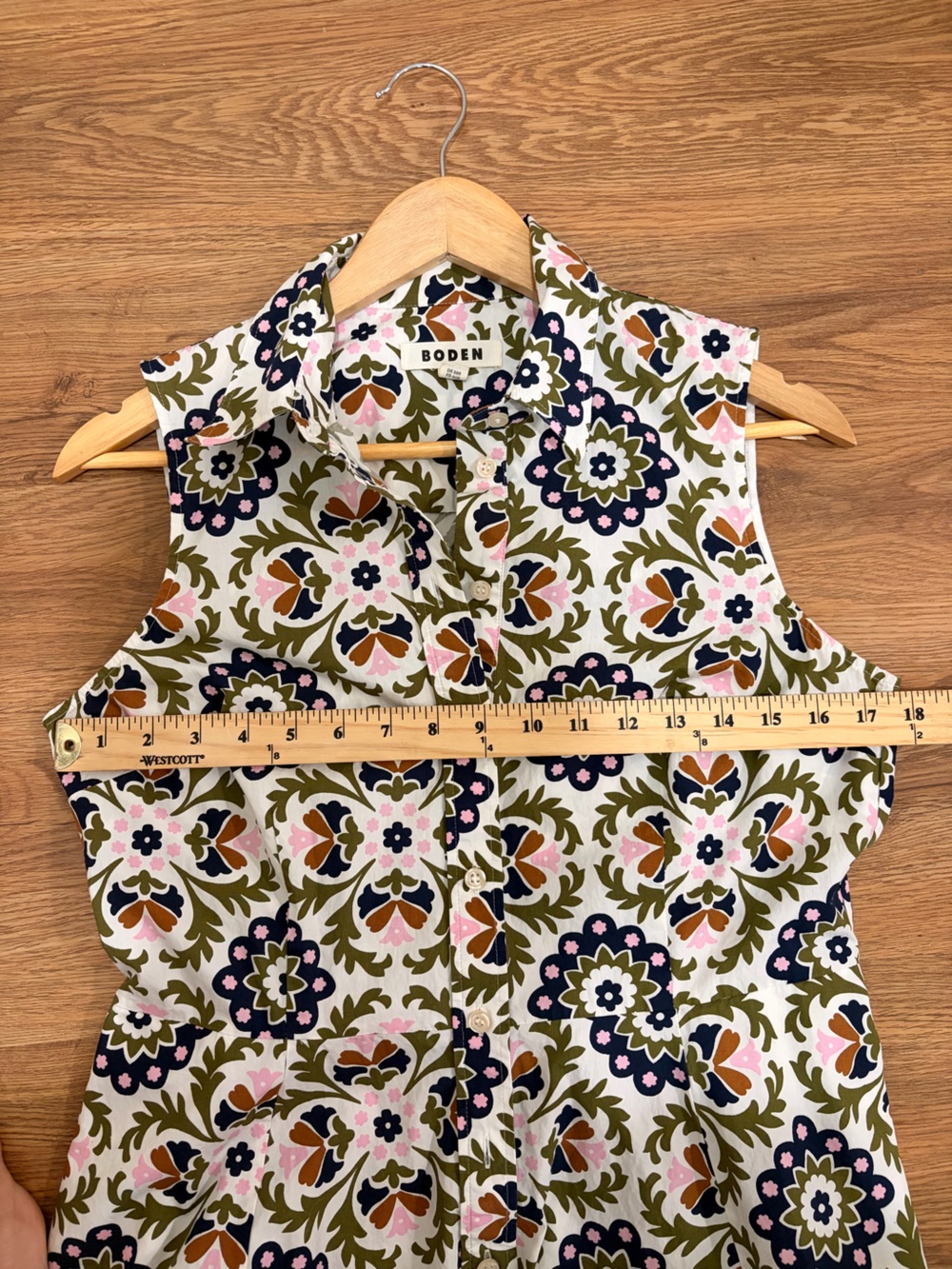 Boden Sleeveless Floral Midi Dress - Picture 11 of 15